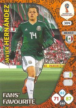 2018 Panini Adrenalyn XL FIFA World Cup 2018 Russia  #384 Javier Hernández Front