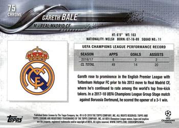 2017-18 Topps Chrome UEFA Champions League #75 Gareth Bale Back