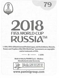 2018 Panini FIFA World Cup: Russia 2018 Stickers (Black/Gray Backs, Made in Italy) #79 Ahmed Hegazi Back