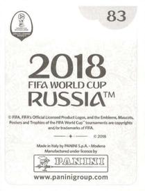 2018 Panini FIFA World Cup: Russia 2018 Stickers (Black/Gray Backs, Made in Italy) #83 Tarek Hamed Back