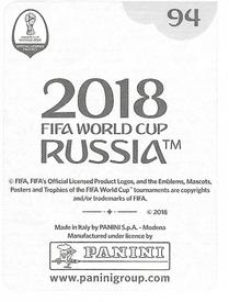 2018 Panini FIFA World Cup: Russia 2018 Stickers (Black/Gray Backs, Made in Italy) #94 Fernando Muslera Back