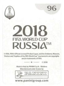 2018 Panini FIFA World Cup: Russia 2018 Stickers (Black/Gray Backs, Made in Italy) #96 Diego Godin Back