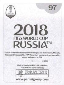 2018 Panini FIFA World Cup: Russia 2018 Stickers (Black/Gray Backs, Made in Italy) #97 Martin Caceres Back