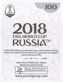 2018 Panini FIFA World Cup: Russia 2018 Stickers (Black/Gray Backs, Made in Italy) #100 Gaston Silva Back