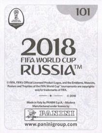 2018 Panini FIFA World Cup: Russia 2018 Stickers (Black/Gray Backs, Made in Italy) #101 Mathias Corujo Back