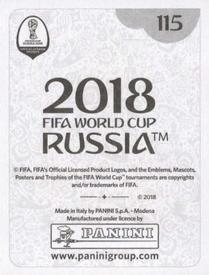 2018 Panini FIFA World Cup: Russia 2018 Stickers (Black/Gray Backs, Made in Italy) #115 Bruno Alves Back