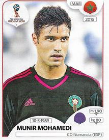 2018 Panini FIFA World Cup: Russia 2018 Stickers (Black/Gray Backs, Made in Italy) #154 Munir Mohamedi Front