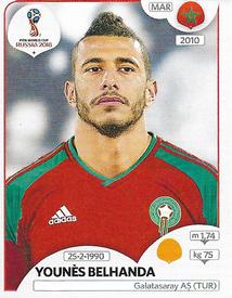 2018 Panini FIFA World Cup: Russia 2018 Stickers (Black/Gray Backs, Made in Italy) #163 Younes Belhanda Front