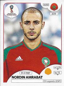 2018 Panini FIFA World Cup: Russia 2018 Stickers (Black/Gray Backs, Made in Italy) #164 Nordin Amrabat Front