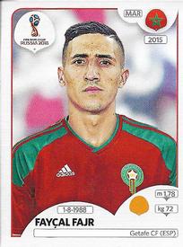 2018 Panini FIFA World Cup: Russia 2018 Stickers (Black/Gray Backs, Made in Italy) #165 Faycal Fajr Front