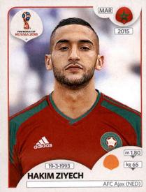 2018 Panini FIFA World Cup: Russia 2018 Stickers (Black/Gray Backs, Made in Italy) #166 Hakim Ziyech Front