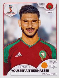 2018 Panini FIFA World Cup: Russia 2018 Stickers (Black/Gray Backs, Made in Italy) #167 Youssef Ait Bennasser Front