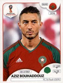 2018 Panini FIFA World Cup: Russia 2018 Stickers (Black/Gray Backs, Made in Italy) #170 Aziz Bouhaddouz Front
