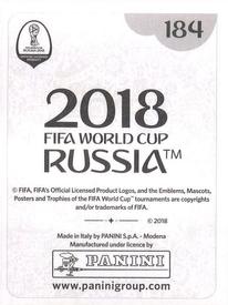 2018 Panini FIFA World Cup: Russia 2018 Stickers (Black/Gray Backs, Made in Italy) #184 Vahid Amiri Back