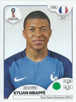 2018 Panini World Cup Soccer Stickers #209 Kylian Mbappe Front