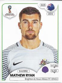 2018 Panini FIFA World Cup: Russia 2018 Stickers (Black/Gray Backs, Made in Italy) #214 Mathew Ryan Front