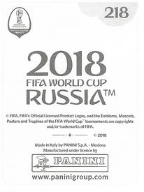 2018 Panini FIFA World Cup: Russia 2018 Stickers (Black/Gray Backs, Made in Italy) #218 Aziz Behich Back