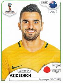 2018 Panini FIFA World Cup: Russia 2018 Stickers (Black/Gray Backs, Made in Italy) #218 Aziz Behich Front