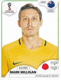 2018 Panini FIFA World Cup: Russia 2018 Stickers (Black/Gray Backs, Made in Italy) #221 Mark Milligan Front