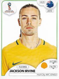 2018 Panini FIFA World Cup: Russia 2018 Stickers (Black/Gray Backs, Made in Italy) #226 Jackson Irvine Front