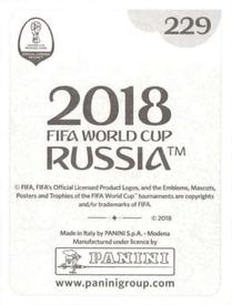 2018 Panini FIFA World Cup: Russia 2018 Stickers (Black/Gray Backs, Made in Italy) #229 Mathew Leckie Back
