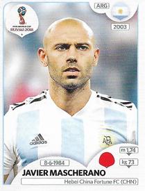 2018 Panini FIFA World Cup: Russia 2018 Stickers (Black/Gray Backs, Made in Italy) #277 Javier Mascherano Front