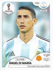 2018 Panini FIFA World Cup: Russia 2018 Stickers (Black/Gray Backs, Made in Italy) #283 Ángel Di Maria Front