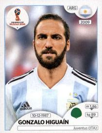 2018 Panini FIFA World Cup: Russia 2018 Stickers (Black/Gray Backs, Made in Italy) #291 Gonzalo Higuain Front