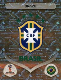 2018 Panini FIFA World Cup: Russia 2018 Stickers (Black/Gray Backs, Made in Italy) #352 Brazil Front