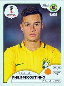 2018 Panini FIFA World Cup: Russia 2018 Stickers (Black/Gray Backs, Made in Italy) #367 Philippe Coutinho Front