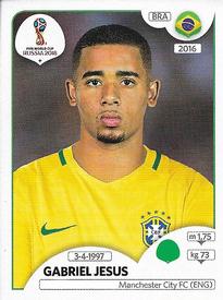 2018 Panini FIFA World Cup: Russia 2018 Stickers (Black/Gray Backs, Made in Italy) #370 Gabriel Jesus Front