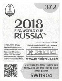 2018 Panini FIFA World Cup: Russia 2018 Stickers (Black/Gray Backs, Made in Italy) #372 Switzerland Back