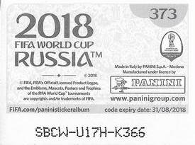 2018 Panini FIFA World Cup: Russia 2018 Stickers (Black/Gray Backs, Made in Italy) #373 Switzerland Back