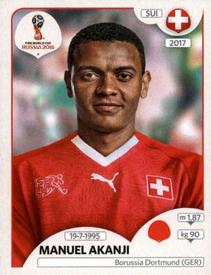 2018 Panini FIFA World Cup: Russia 2018 Stickers (Black/Gray Backs, Made in Italy) #376 Manuel Akanji Front