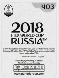 2018 Panini FIFA World Cup: Russia 2018 Stickers (Black/Gray Backs, Made in Italy) #403 Bryan Ruiz Back