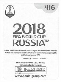 2018 Panini FIFA World Cup: Russia 2018 Stickers (Black/Gray Backs, Made in Italy) #416 Aleksandar Kolarov Back