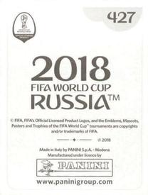 2018 Panini FIFA World Cup: Russia 2018 Stickers (Black/Gray Backs, Made in Italy) #427 Nemanja Gudelj Back
