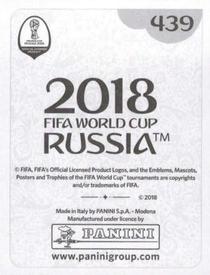 2018 Panini FIFA World Cup: Russia 2018 Stickers (Black/Gray Backs, Made in Italy) #439 Jonas Hector Back