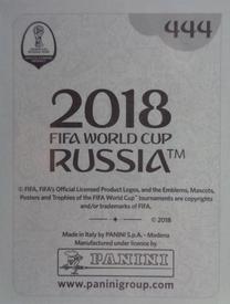 2018 Panini FIFA World Cup: Russia 2018 Stickers (Black/Gray Backs, Made in Italy) #444 Julian Brandt Back
