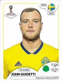 2018 Panini FIFA World Cup: Russia 2018 Stickers (Black/Gray Backs, Made in Italy) #490 John Guidetti Front