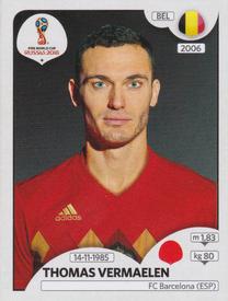 2018 Panini FIFA World Cup: Russia 2018 Stickers (Black/Gray Backs, Made in Italy) #516 Thomas Vermaelen Front