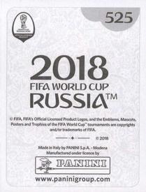 2018 Panini FIFA World Cup: Russia 2018 Stickers (Black/Gray Backs, Made in Italy) #525 Mousa Dembele Back