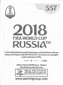 2018 Panini FIFA World Cup: Russia 2018 Stickers (Black/Gray Backs, Made in Italy) #557 Aymen Abdennour Back