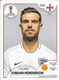 2018 Panini FIFA World Cup: Russia 2018 Stickers (Black/Gray Backs, Made in Italy) #582 Jordan Henderson Front