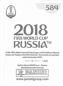 2018 Panini FIFA World Cup: Russia 2018 Stickers (Black/Gray Backs, Made in Italy) #584 Dele Alli Back