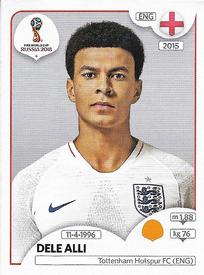 2018 Panini FIFA World Cup: Russia 2018 Stickers (Black/Gray Backs, Made in Italy) #584 Dele Alli Front