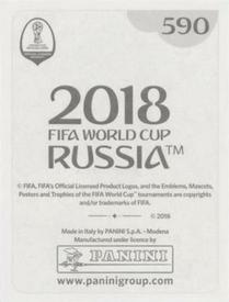 2018 Panini FIFA World Cup: Russia 2018 Stickers (Black/Gray Backs, Made in Italy) #590 Marcus Rashford Back