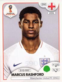 2018 Panini FIFA World Cup: Russia 2018 Stickers (Black/Gray Backs, Made in Italy) #590 Marcus Rashford Front