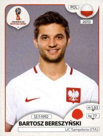 2018 Panini FIFA World Cup: Russia 2018 Stickers (Black/Gray Backs, Made in Italy) #600 Bartosz Bereszynski Front