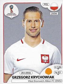 2018 Panini FIFA World Cup: Russia 2018 Stickers (Black/Gray Backs, Made in Italy) #605 Grzegorz Krychowiak Front
